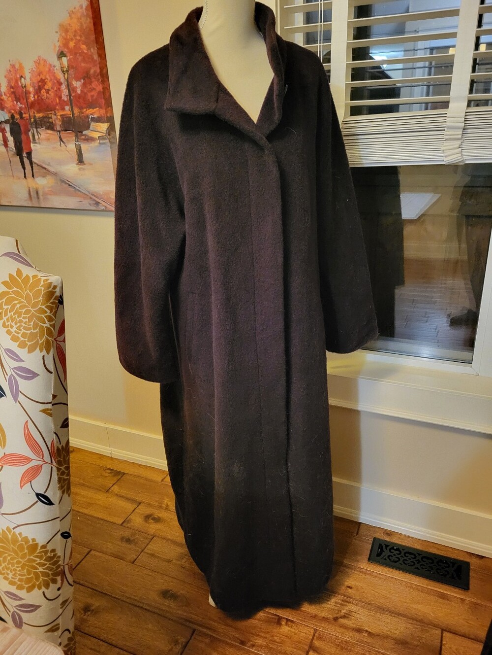 Hilary Radley Womens Dark Brown Long Winter Jacket